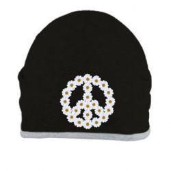 Шапка Знак мира из ромашек - PrintSalon