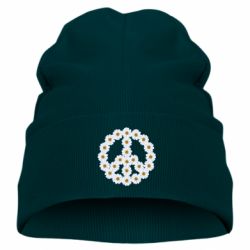 Детская шапка Знак мира из ромашек-PrintSalon Детская шапка Знак мира из ромашек