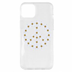 Чехол для iPhone 14 Plus Знак мира из ромашек - PrintSalon