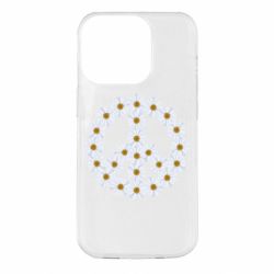Чехол для iPhone 14 Pro Знак мира из ромашек - PrintSalon