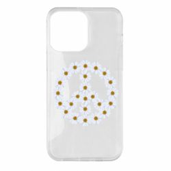 Чехол для iPhone 14 Pro Max Знак мира из ромашек - PrintSalon