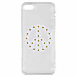 Чехол для iPhone5/5S/SE Знак мира из ромашек - PrintSalon