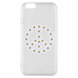 Чехол для iPhone 6/6S Знак мира из ромашек - PrintSalon