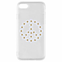 Чехол для iPhone 7 Знак мира из ромашек - PrintSalon