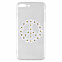 Чехол для iPhone 8 Plus Знак мира из ромашек - PrintSalon