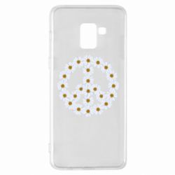 Чехол для Samsung A8+ 2018 Знак мира из ромашек - PrintSalon