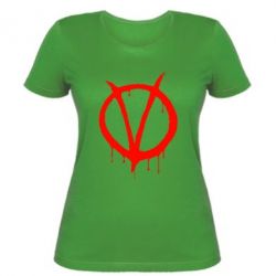 Женская футболка Знак Вендетты - PrintSalon