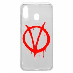 Чехол для Samsung A20 Знак Вендетты - PrintSalon