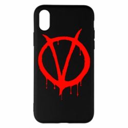 Чехол для iPhone X/Xs Знак Вендетты - PrintSalon