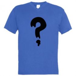 Мужская футболка  с V-образным вырезом Знак Вопроса - PrintSalon