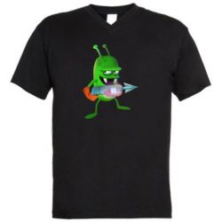 Мужская футболка  с V-образным вырезом Zombie catchers-PrintSalon Мужская футболка  с V-образным вырезом Zombie catchers