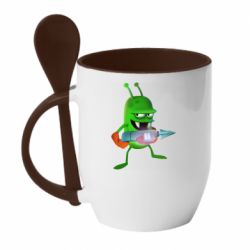 Чашка з ложкою Zombie catchers - PrintSalon