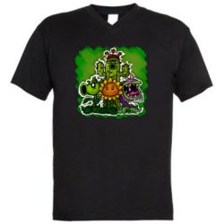 Чоловіча футболка з V-подібним вирізом Zombie vs Plants players - PrintSalon