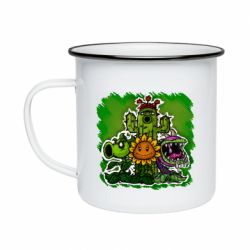 Кружка емальована Zombie vs Plants players - PrintSalon