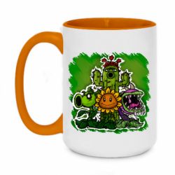 Чашка двокольорова велика Zombie vs Plants players - PrintSalon