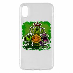 Чехол для iPhone X/Xs Zombie vs Plants players