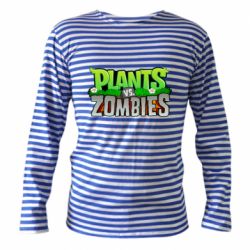 Тельняшка с длинным рукавом Zombie vs Plants - PrintSalon