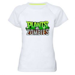 Женская футболка для спорта Zombie vs Plants - PrintSalon