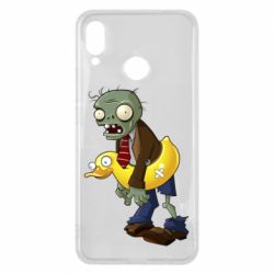 Чехол для Huawei P Smart Plus 2018 Zombie with a duck-PrintSalon Чехол для Huawei P Smart Plus 2018 Zombie with a duck