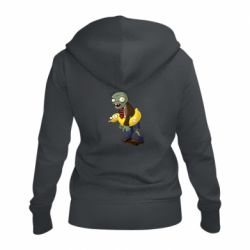 Женское худи на молнии Zombie with a duck - PrintSalon