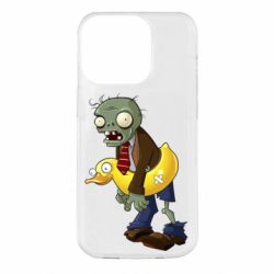 Чехол для iPhone 14 Pro Zombie with a duck