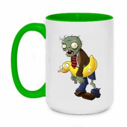 Чашка двухцветная 420ml Zombie with a duck - PrintSalon