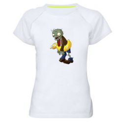 Женская футболка для спорта Zombie with a duck - PrintSalon