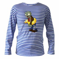 Тельняшка с длинным рукавом Zombie with a duck - PrintSalon