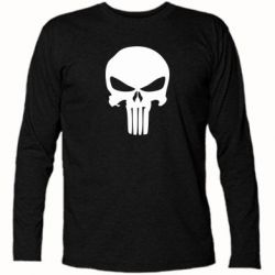 Футболка с длинным рукавом Зубастый череп - PrintSalon