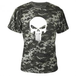 Камуфляжная футболка Зубастый череп - PrintSalon