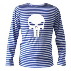 Тельняшка с длинным рукавом Зубастый череп - PrintSalon