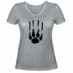 Женская футболка с V-образным вырезом Зверский охотник - PrintSalon