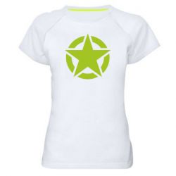 Жіноча футболка для спорту Зірка Капітана Америки - PrintSalon