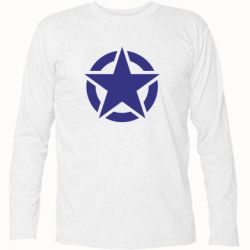 Футболка з довгим рукавом Зірка Капітана Америки - PrintSalon